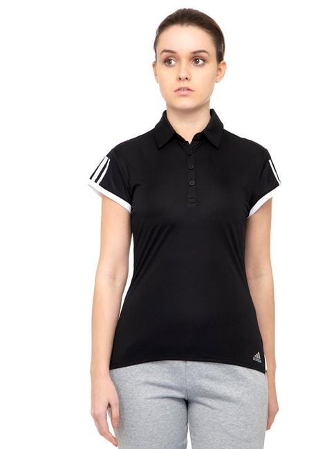 Adidas Black Regular Fit Polo T-Shirt