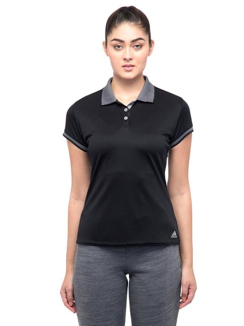 Adidas Black Regular Fit Polo T-Shirt