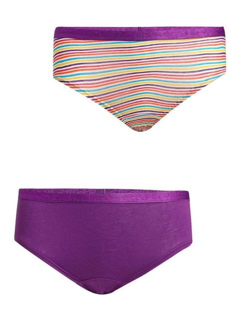 Jockey Kids Multicolor Striped FG01 Panties (Pack Of 2)