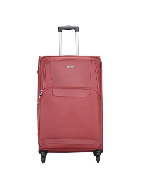 Aristocrat Amber Red 4 Wheel Small Soft Cabin Trolley - 79 cm