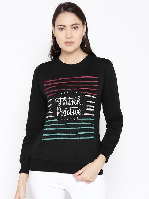 Cayman Black Printed Sweatshirt