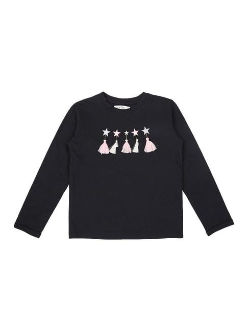 Gini & Jony Kids Black Applique Sweatshirt