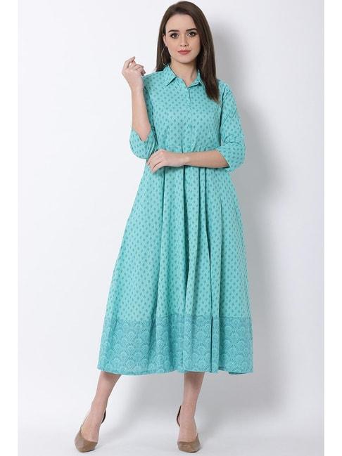 rangriti-green-cotton-printed-a-line-dress