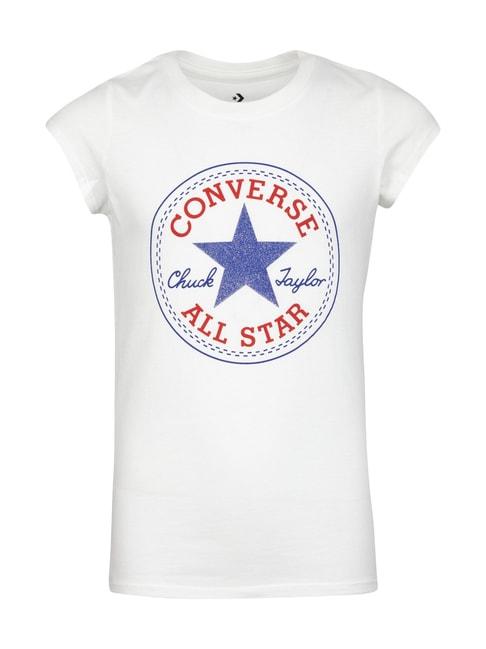 Converse Kids White Logo Print T-Shirt