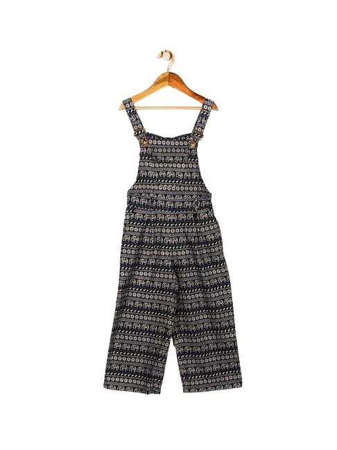 peppermint-kids-navy-printed-dungaree