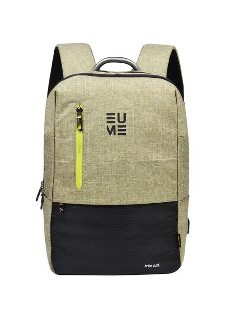 eume-23-ltrs-beige-&-black-medium-laptop-backpack