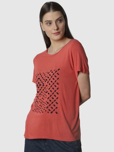 Vero Moda Coral Printed T-Shirt