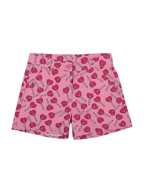 Elle Kids Pink Printed Shorts