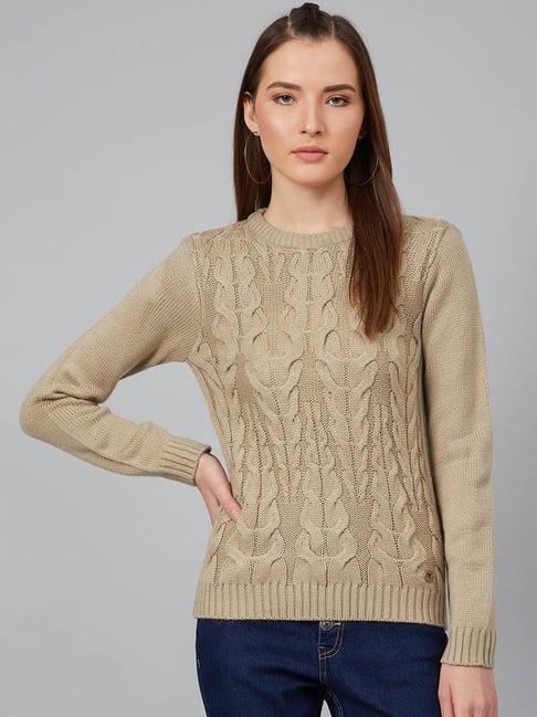 cayman-light-beige-self-design-sweater