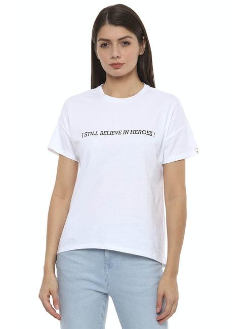 van-heusen-white-graphic-print-t-shirt