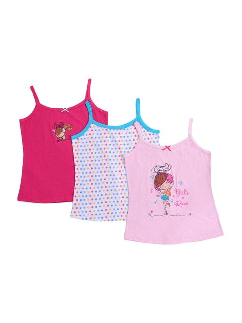 Bodycare Kids Multicolor Printed Camisoles - Pack of 3