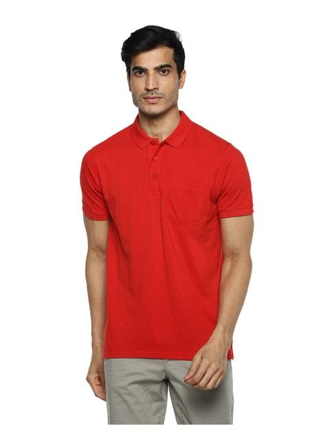 Red Chief Red Regular Fit Polo T-Shirt
