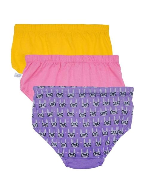 D'chica Kids Multicolor Cotton Printed Panties - Pack of 3