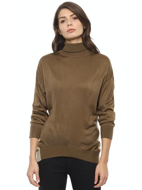 van-heusen-brown-regular-fit-sweater