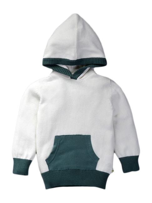 pranava-kids-white-cotton-color-block-pattern-hooded-sweater