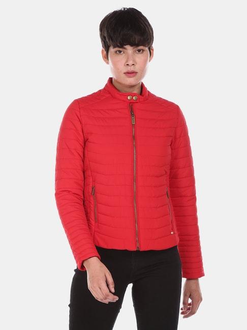 U.S. Polo Assn. Red Full Sleeves Puffer Jacket