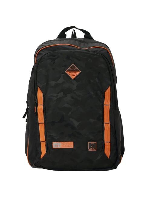 peter-england-black-medium-backpack