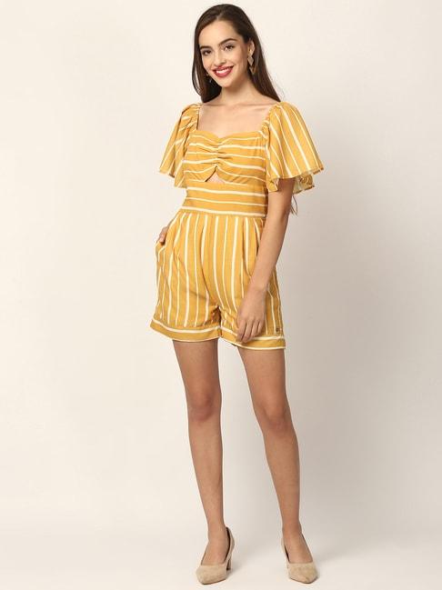 elle-yellow-striped-playsuit