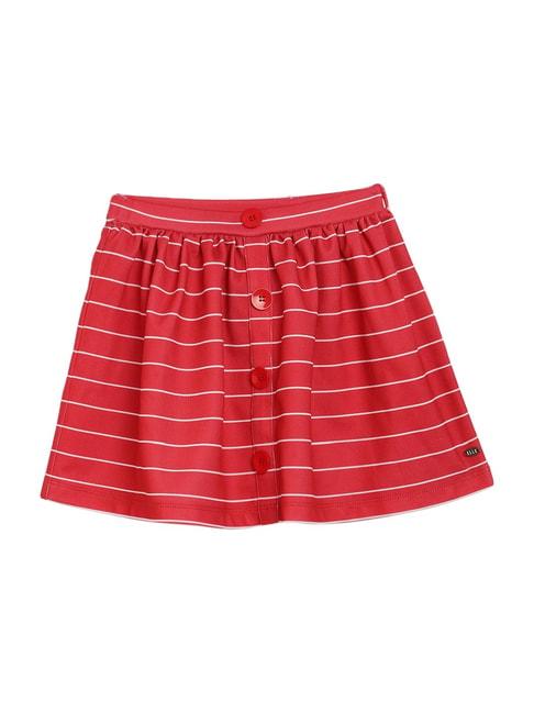 Elle Kids Red Striped Skirt