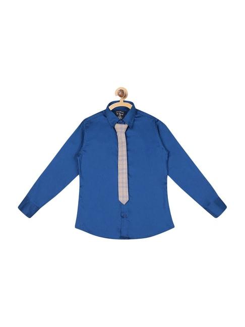 blue-giraffe-kids-khaki-&-blue-plaid-pattern-shirt-&-waist-coat