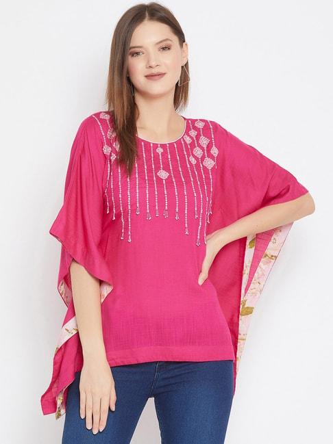 the-kaftan-company-pink-embroidered-kaftan-top