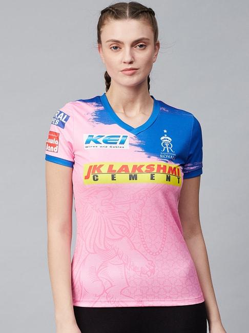 ALCIS Multicolored Graphic Print Rajasthan Royals Replica Match Day T-Shirt