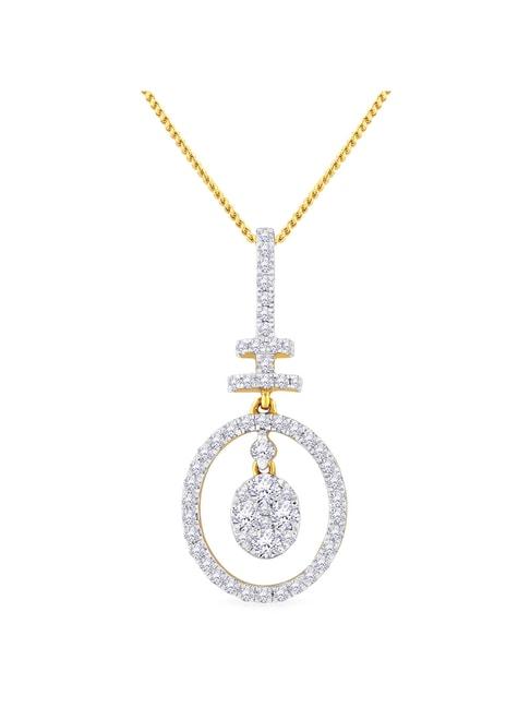 Malabar Gold and Diamonds 18k Gold & Diamond Mine Pendant without Chain for Women