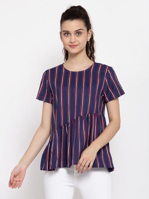 pepe-jeans-navy-striped-top