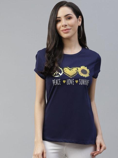 cayman-navy-printed-t-shirt
