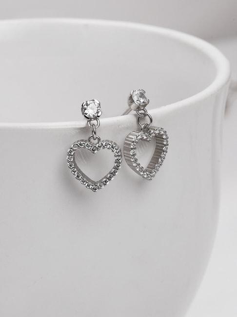 GIVA 92.5 Sterling Silver Charming Heart Earrings for Women