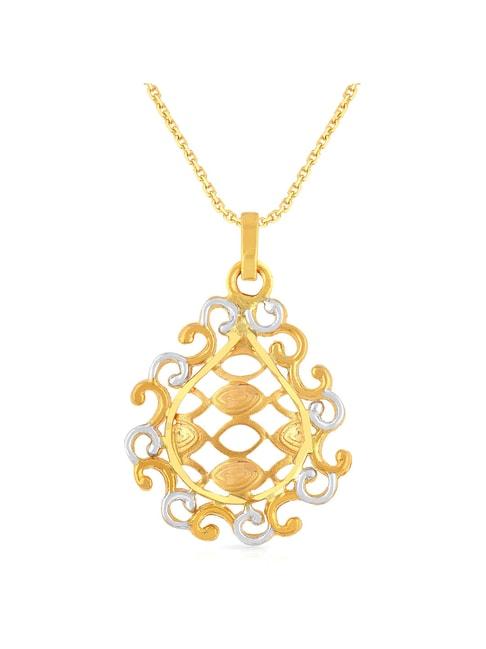 Malabar Gold and Diamonds 22k Gold Pendant without Chain for Women