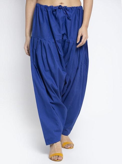 Gracit Blue Regular Fit Cotton Salwar