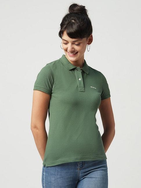EDRIO Green Regular Fit Polo T-Shirt