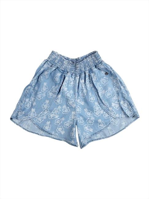 gini-&-jony-kids-blue-printed-shorts