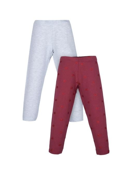 plum-tree-kids-grey-&-red-printed--leggings-(pack-of-2)