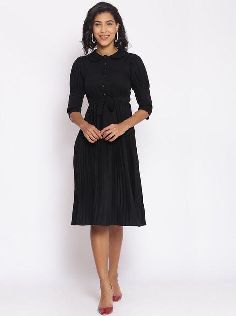 cottinfab-black-a-line-crepe-dress