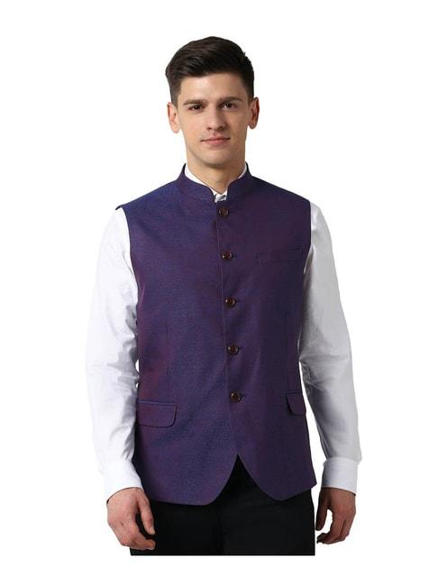 peter-england-purple-self-print-nehru-jacket