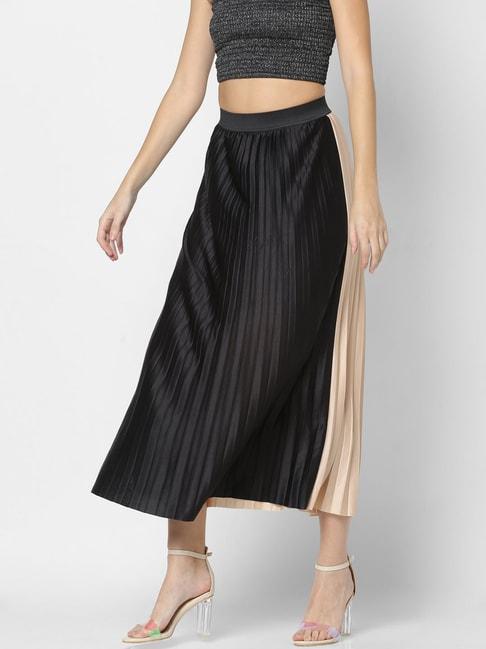 only-black-&-beige-maxi-skirt