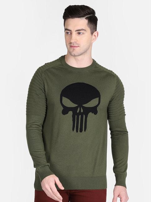 Free Authority Punisher Printed Regular Fit Sweater
