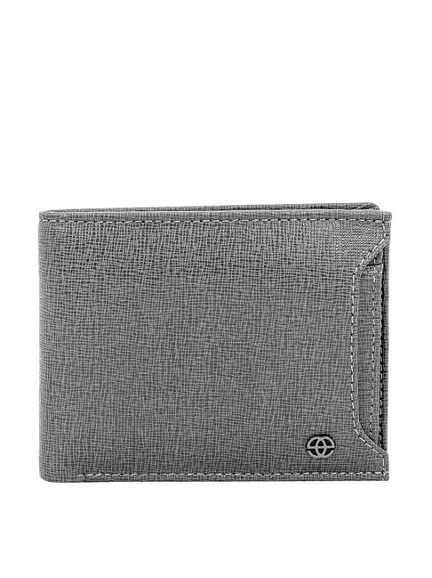 Eske jeryll Grey Casual Leather Bi-Fold Wallet for Men