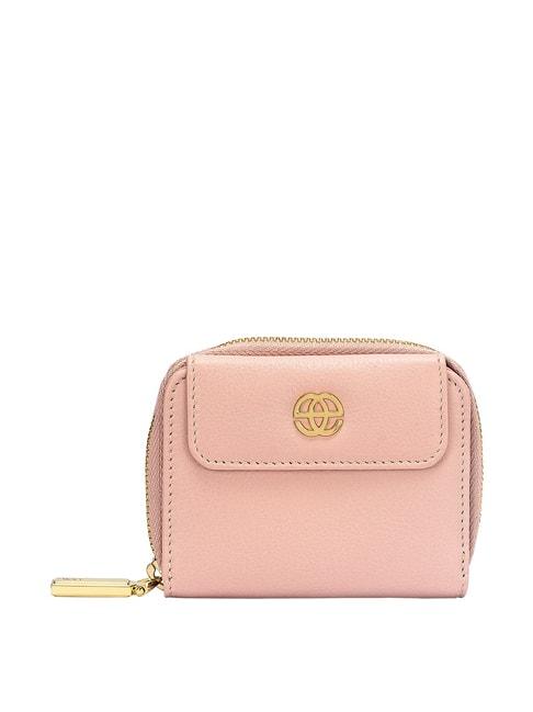 eske-isa-pink-solid-zip-around-wallet-for-women