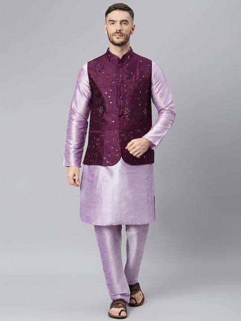 hangup-purple-regular-fit-full-sleeves-kurta-set