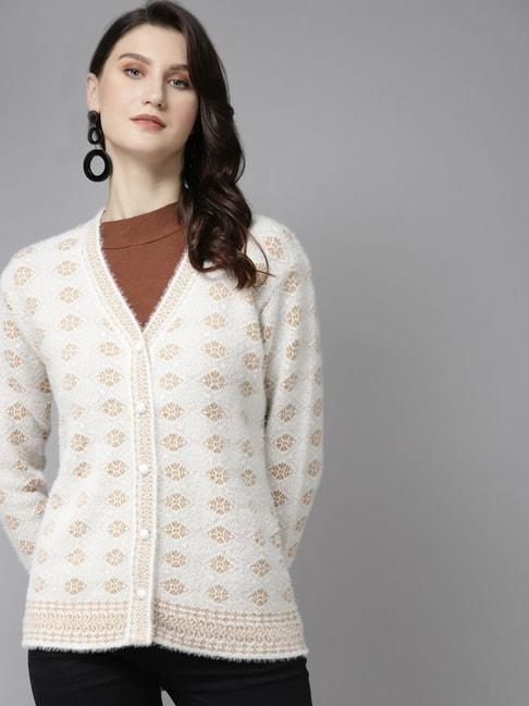 Cayman Beige Embroidered Cardigan