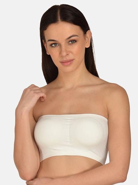 Mod & Shy White Non Wired Padded Bandeau Bra