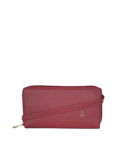 baggit-lzxe-halty-plum-red-solid-zip-around-wallet-for-women