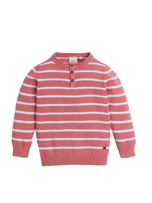 ed-a-mamma-kids-peach-cotton-striped-sweater