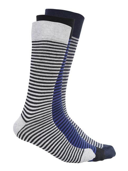 Cantabil Multicolor Striped Socks - Pack of 3