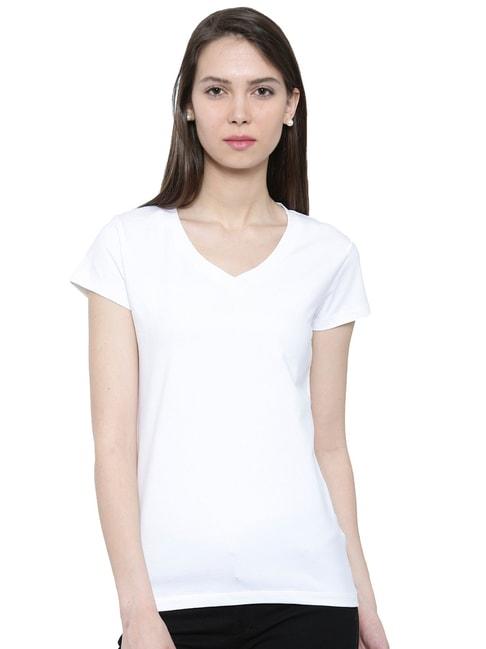 de-moza-white-v-neck-t-shirt