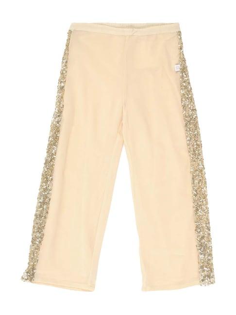 allen-solly-junior-beige-embellished-trousers