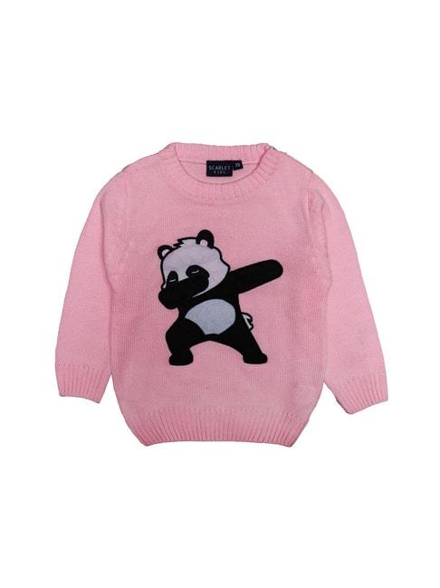 Chimprala Kids Pink Patch Work Sweater